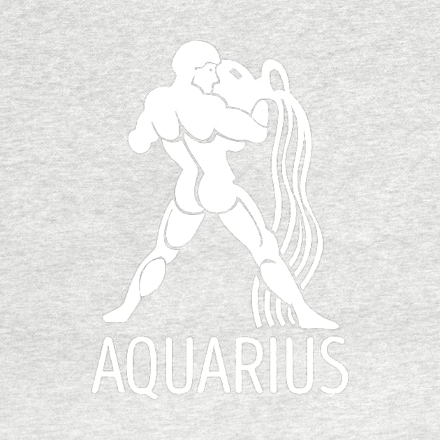 Astrological Zodiac Tee Shirts - Aquarius the Water-Bearer by Nonstop Shirts